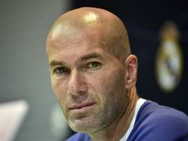 Zidane fala sobre o próximo jogo em conferência de imprensa. AFP
