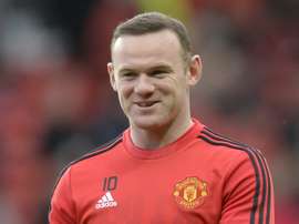 Lattaquant de Manchester United Wayne Rooney lors dun échauffement avant un match contre Southampton, le 23 janvier 2016 à Old Trafford