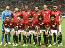 L'équipe d'Égypte avant un match contre le Niger. AFP