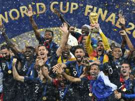 Los 23 jugadores de Francia se proclamaron campeones del Mundo. AFP