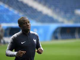 Kante's coach found his transport troubles amusing. AFP