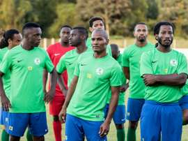 Malouda avec la sélection de Guyane, lors dun entraînement près de Cayenne pour la Gold Cup. AFP