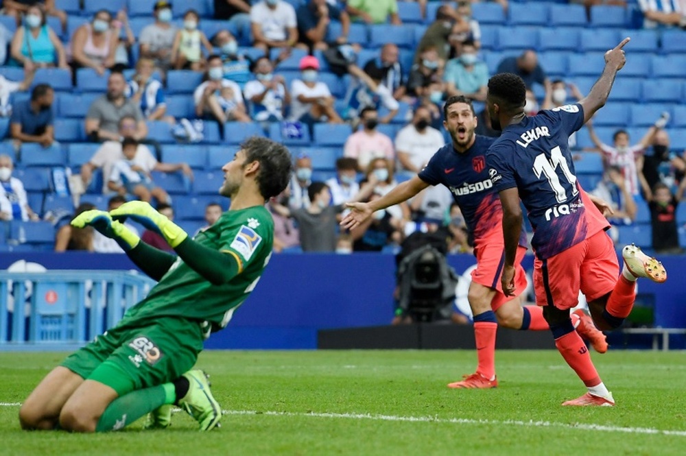 El Atleti ganó en el último suspiro de un alargue de diez minutos. AFP