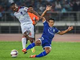 Florent Malouda lors du match Delhi Dynamos - Chennaiyin à New Delhi. AFP
