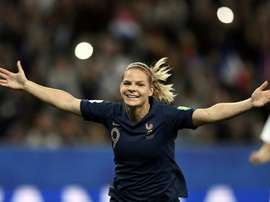 Le Sommer devient la meilleure buteur de l'histoire des Bleues. AFP