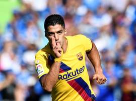 Luis Suárez foi a grande arma do Barcelona contra o Getafe. AFP