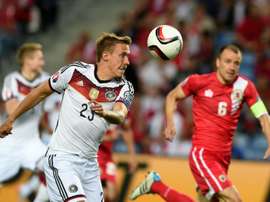 Max Kruse lors du match Gibraltar-Allemagne, le 13 juin 2015 à Faro