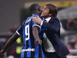 Conte says he will not force Lukaku's injury for the Champions League game. AFP