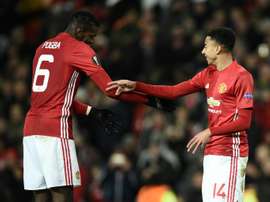 Lingard manquera le match face à Newcastle, Pogba devrait aussi être absent. AFP