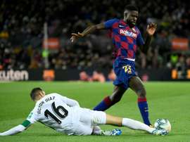 Umtiti convainc Setién et restera au Barça. AFP