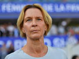 Martina Voss-Tecklenburg lors du match face à l'Afrique du Sud le 17 juin 2019. AFP