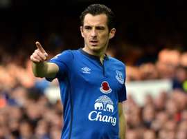 Leighton Baines sealed a sensational second-half comeback for Everton. AFP