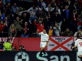Wissam Ben Yedder buteur pour Séville face au Real Madrid. AFP