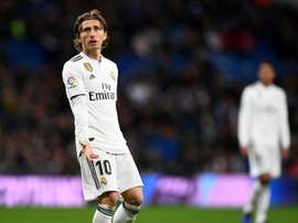 Le joueur du Real Madrid Luka Modric lors de la défaite face à la Real Sociedad. AFP