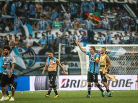 es joueurs du Gremio qualifiés pour la finale de la Copa Libertadores. AFP