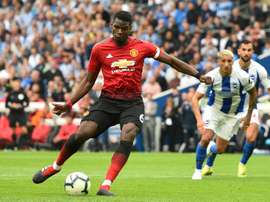 Pogba não fugiu dos jornalistas. AFP