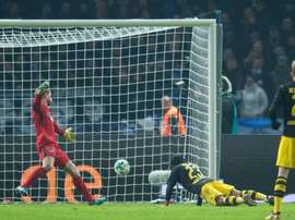 El Borussia empató a uno ante el Hertha de Berlín. AFP