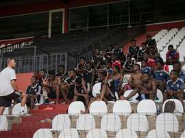 Des élèves de l'Académie de football du club congolais Tout-Puissant Mazembe, le 12 mai 2017. AFP