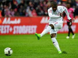 Anthony Modeste, alors buteur vedette de Cologne. AFP