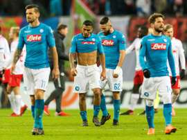 Apesar do triunfo fora, o Napoli caiu da prova da UEFA. AFP