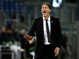 Rudi Garcia lors du match face à la Lazio Rome en Ligue Europa. AFP