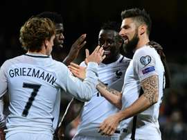 Griezmann et Giroud, auteurs des deux buts français. AFP