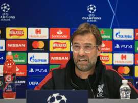 Klopp était en conférence de presse. AFP