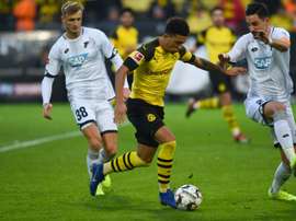 Jadon Sancho could return to the Premier League soon. AFP