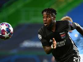 Maxwel Cornet, autor do gol do Lyon contra o Manchester City. AFP
