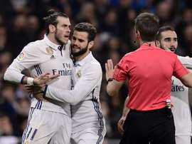 Bale foi expulso no jogo contra Las Palmas depois de uma briga com Viera. AFP