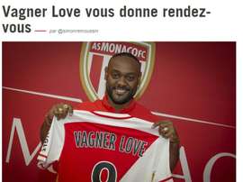 Présentation de la recrue de lAS Monaco Vagner Love sur le site du club