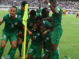 Les Nigerians, vainqueurs du Cameroun le 1er septembre 2017 à Uyo. AFP