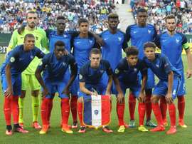Léquipe de France des -19 ans, lors de la finale de lEuro de la catégorie à Sinsheim, le 24 juillet 2016