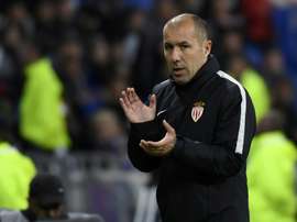 L'entraîneur de Monaco Leonardo Jardim lors du match contre Lyon, au Parc OL. AFP