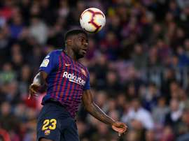 Umtiti played for Barca for the first time this campaign. AFP
