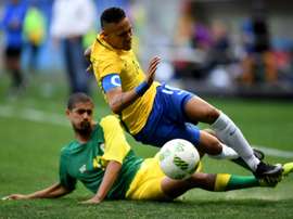 Neymar n'a rien pu faire pour sauver son équipe du match nul. AFP