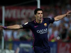L'avant-centre de Barcelone Luis Suárez, buteur puis passeur à Grenade. AFP