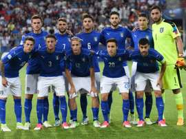 Les Espoirs italiens avant leur match contre l'Allemagne, le 24 juin 2017 à Cravovie. AFP