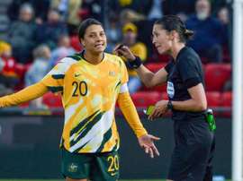 Sam Kerr signe à Chelsea. AFP