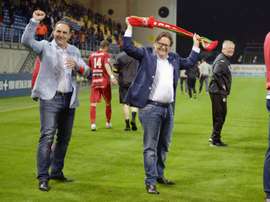 Le président du KV Ostende Marc Coucke à Beveren en Belgique. AFO