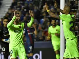 Messi confirmed his legendary status with a superb display against Levante. AFP