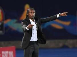 Aliou Cissé le 23 juin 2019 au Caire. AFP