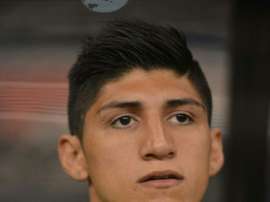 Linternational mexicain Alan Pulido avant un match amical contre Israël, le 28 mai 2014 à Mexico