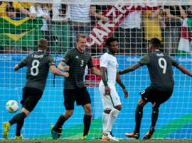 Lukas Klostermann buteur pour l'Allemagne face au Nigeria aux Jeux de Rio. AFP