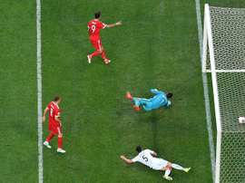 Le Russe Fedor Smolov (N.9) inscrit le 2e but face à la Nouvelle-Zélande. AFP
