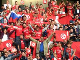 Les supporters tunisiens euphoriques derrière les Aigles de Carthage opposé à la Libye. AFP