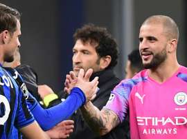 Frantic San Siro draw as Kyle Walker replaces Bravo in the goal. AFP