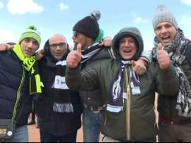 Des supporters de la Juventus dans les rues de Lyon. AFP