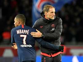 A imprensa francesa, a favor de Tuchel na confusão com Mbappé. AFP