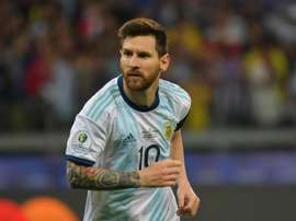 Lionel Messi lors de la rencontre contre le Paraguay. AFP